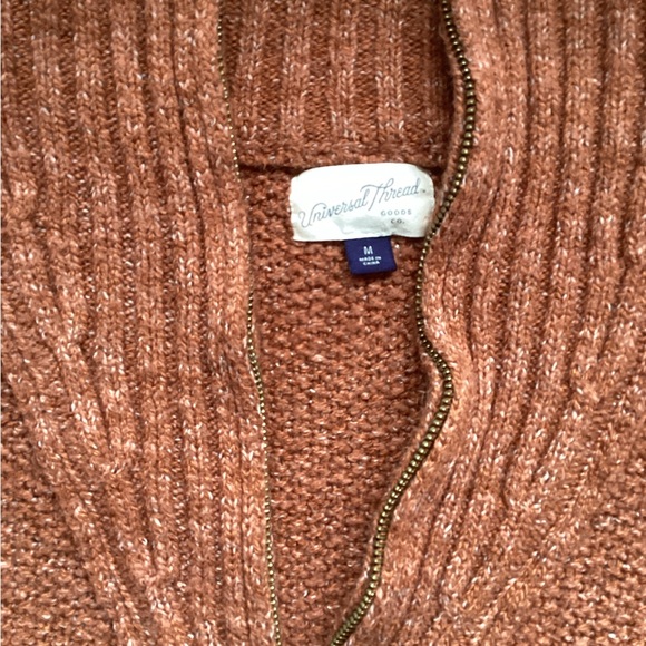 UNIVERSAL THREAD Cozy Rust Quarter Zip Sweater - Picture 7 of 7